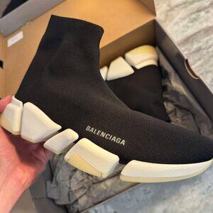 Balenciaga Speed 2.0 LT Sneakers - Size 11 - Black/White - 45% OFF (MSRP $995)